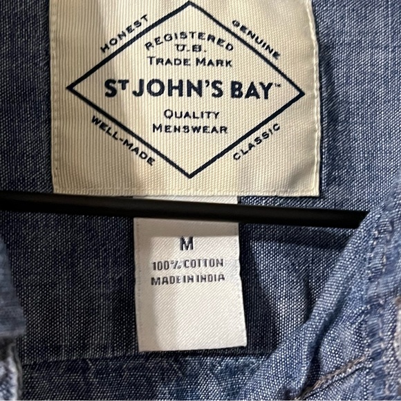 St Johns Bay Men’s Denim Shirt M - Picture 7 of 8